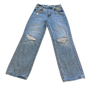 Hidden Alyx Light Wash Distressed Baggy Dad Jeans - Size 24